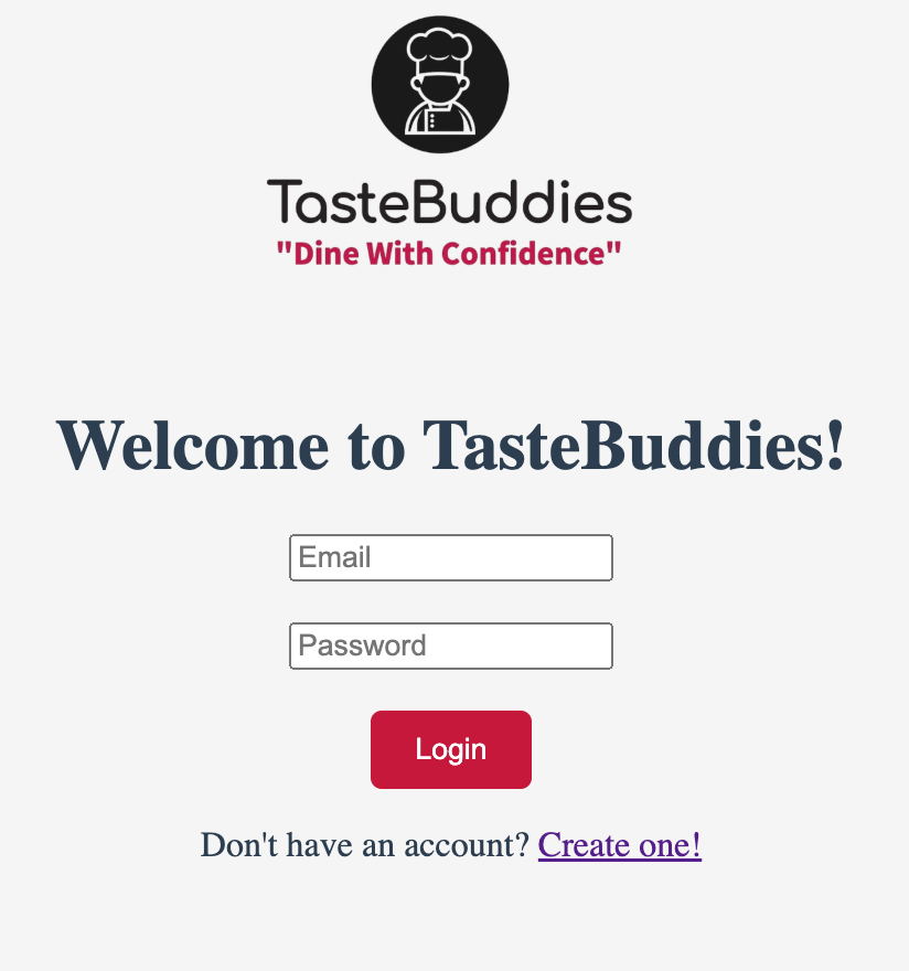 TasteBuddies Web Application